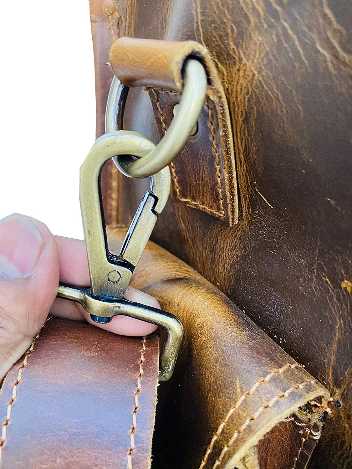 18 Inch Vintage Handmade Leather Messenger Bag