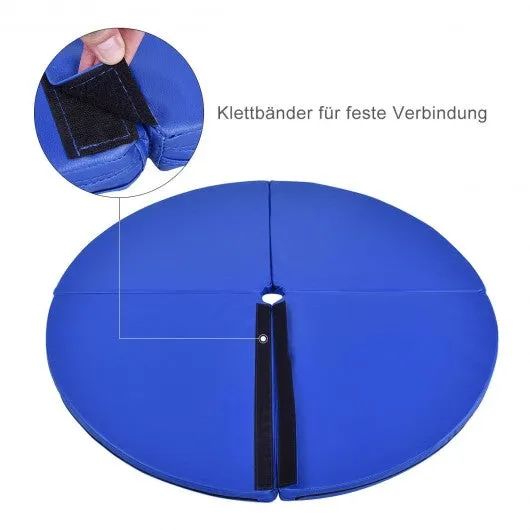 2" Foldable Pole Dance Yoga Exercise Safety Cushion Mat-Blue