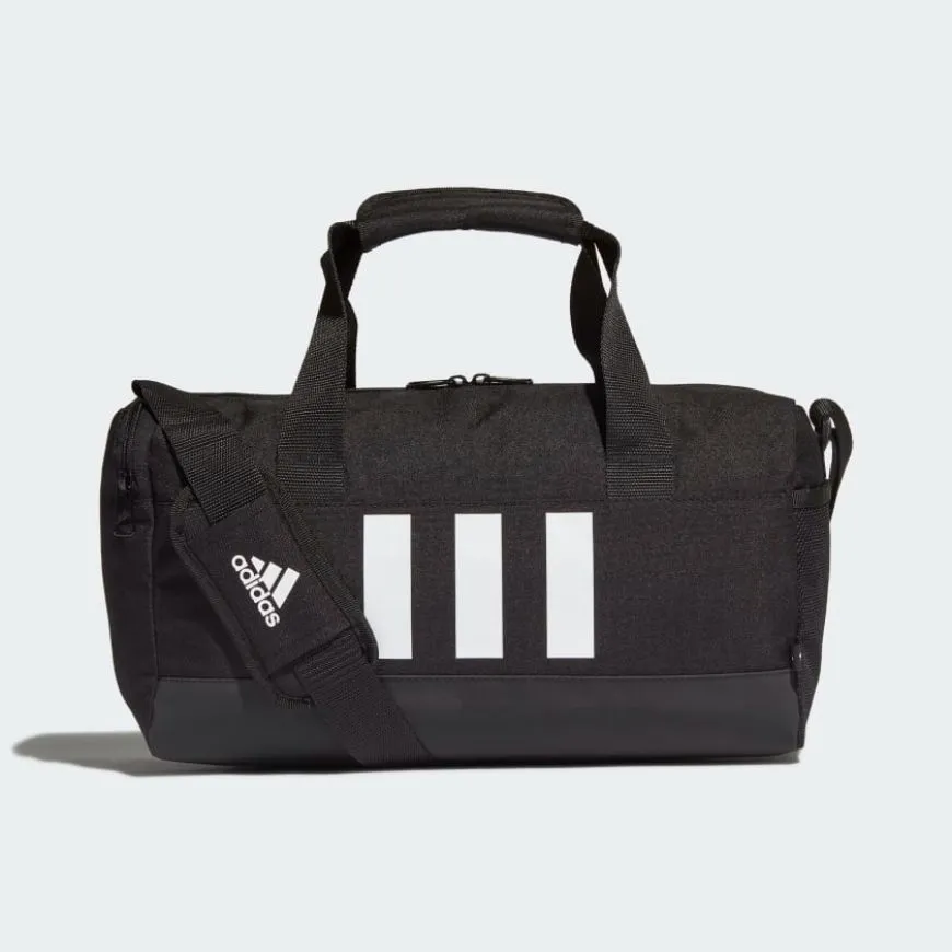 Adidas Essentials 3-Stripes Duffel Extra Small Unisex Lifestyle Bag Black/White