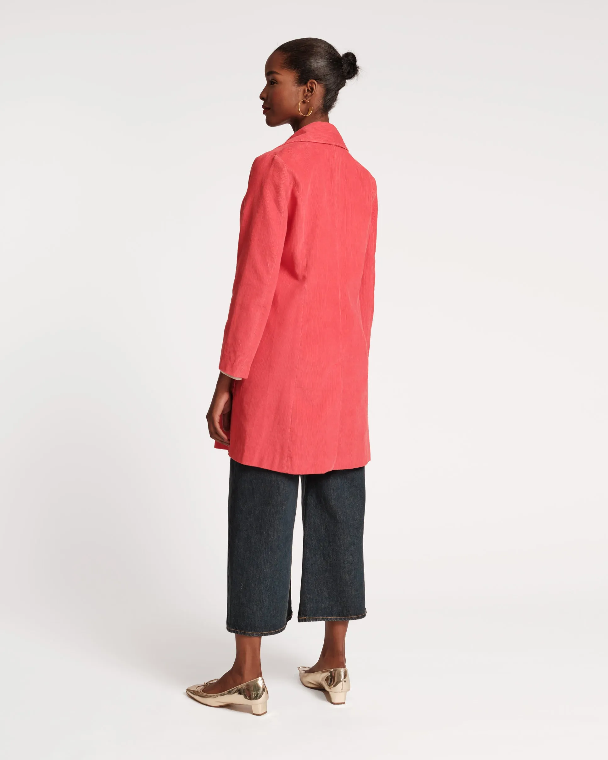 Barn Jacket Mini Wale Corduroy Coral