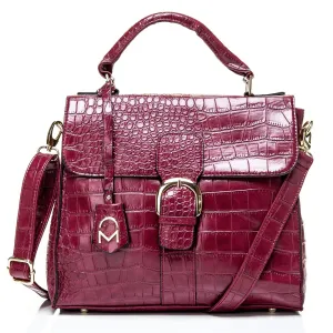 Bourbon Satchel - Burgundy