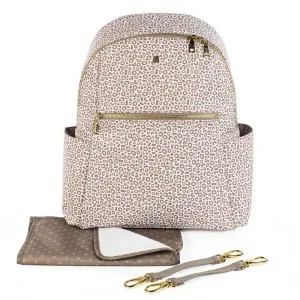 Brown Animal Printed Backpack Diaper Changing Bag