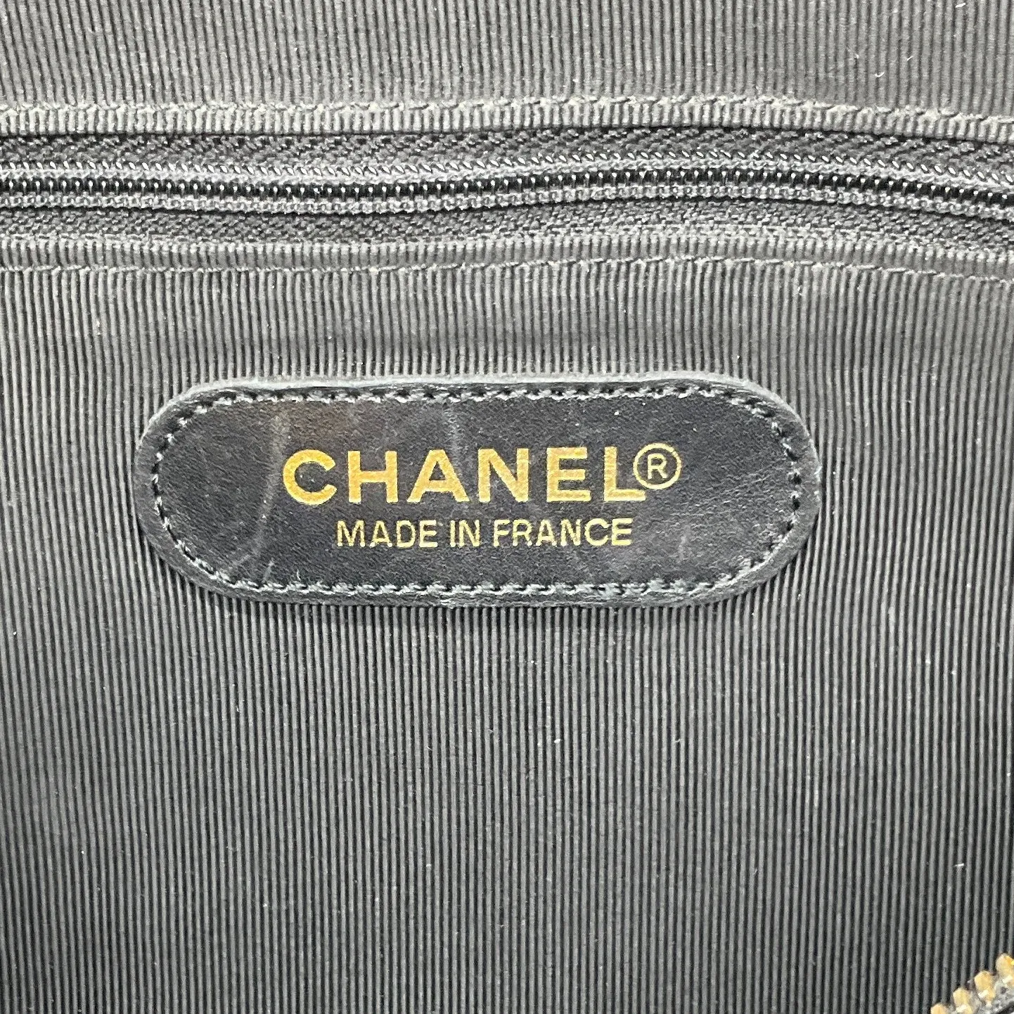 Chanel Vintage Black Patent Timeless Boston Bag