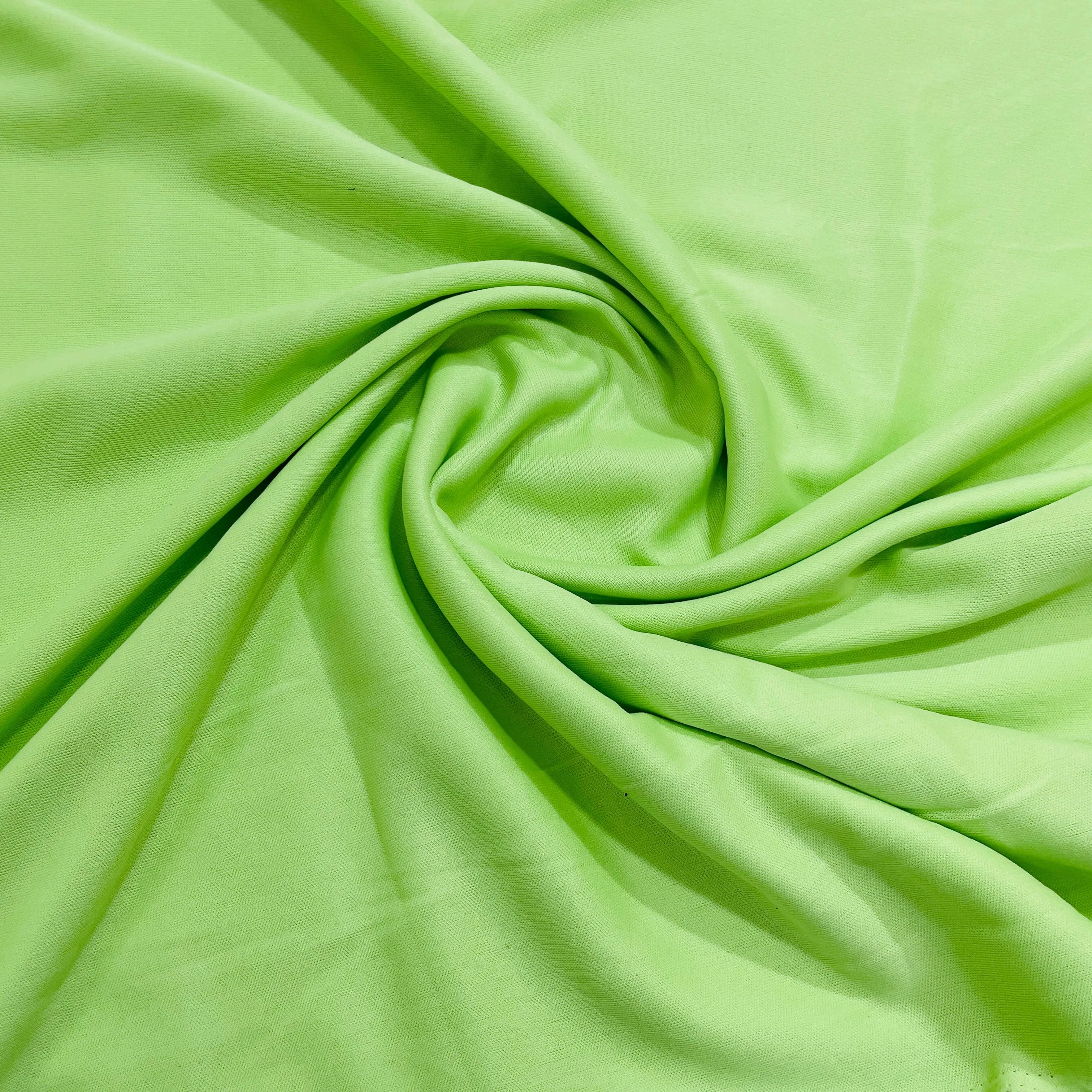 Chartreuse Green Solid Lycra Dyed Fabric