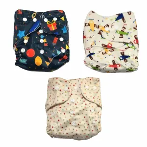 Combo of 3 Reusable Diapers - Option D