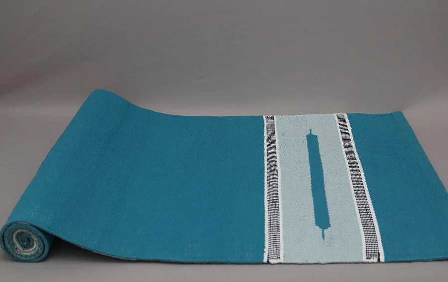 Cotton Yoga Mat - Turquoise - Indic Inspirations