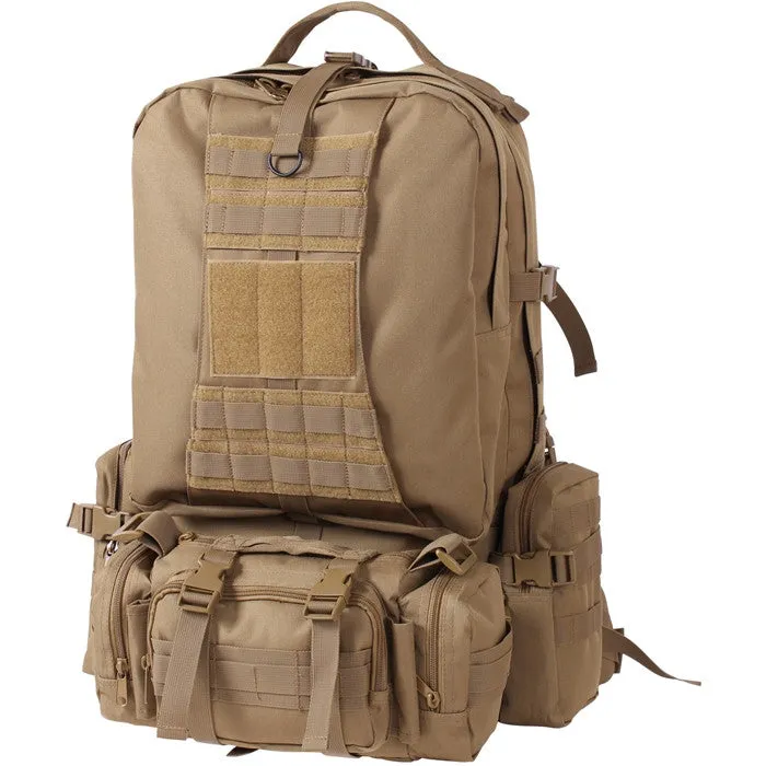 Coyote Brown Tactical Global Deployment Assault Pack Deluxe Jumbo Camping Travel Backpack Bag