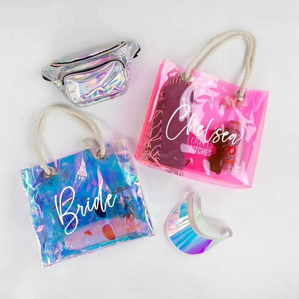 Custom Clear Beach Tote Bag