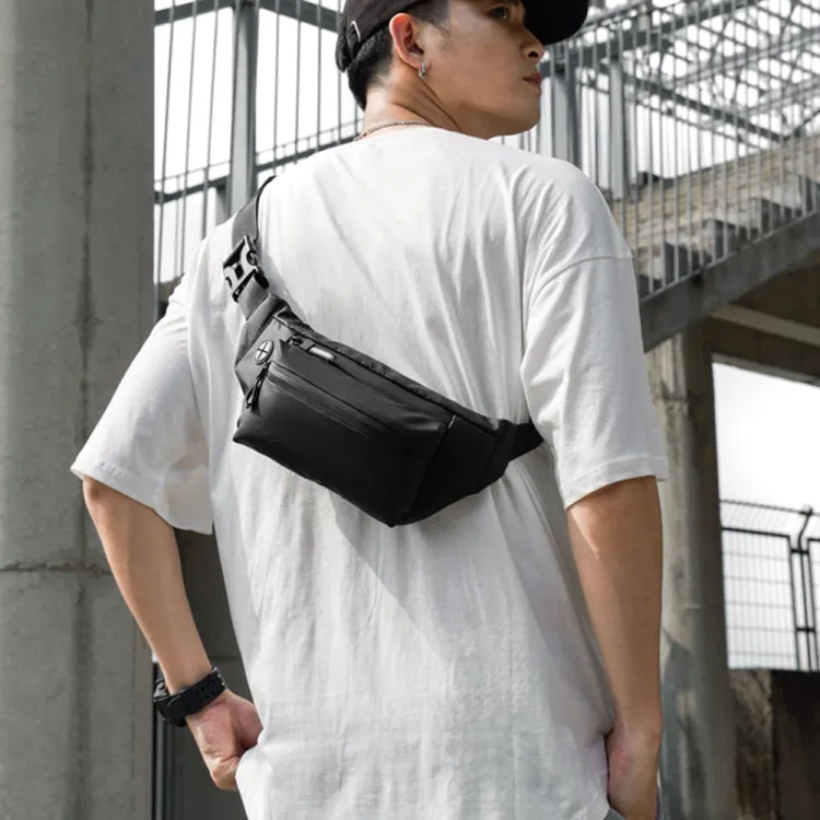 cxs-321 Adjustable Oxford Cloth Waist Bag for Men, Size: 32 x 12 x 6cm(Silver)