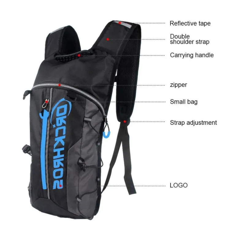 DRCKHROS DH115 Outdoor Running Sports Cycling Water Bag Backpack, Color: Black Blue