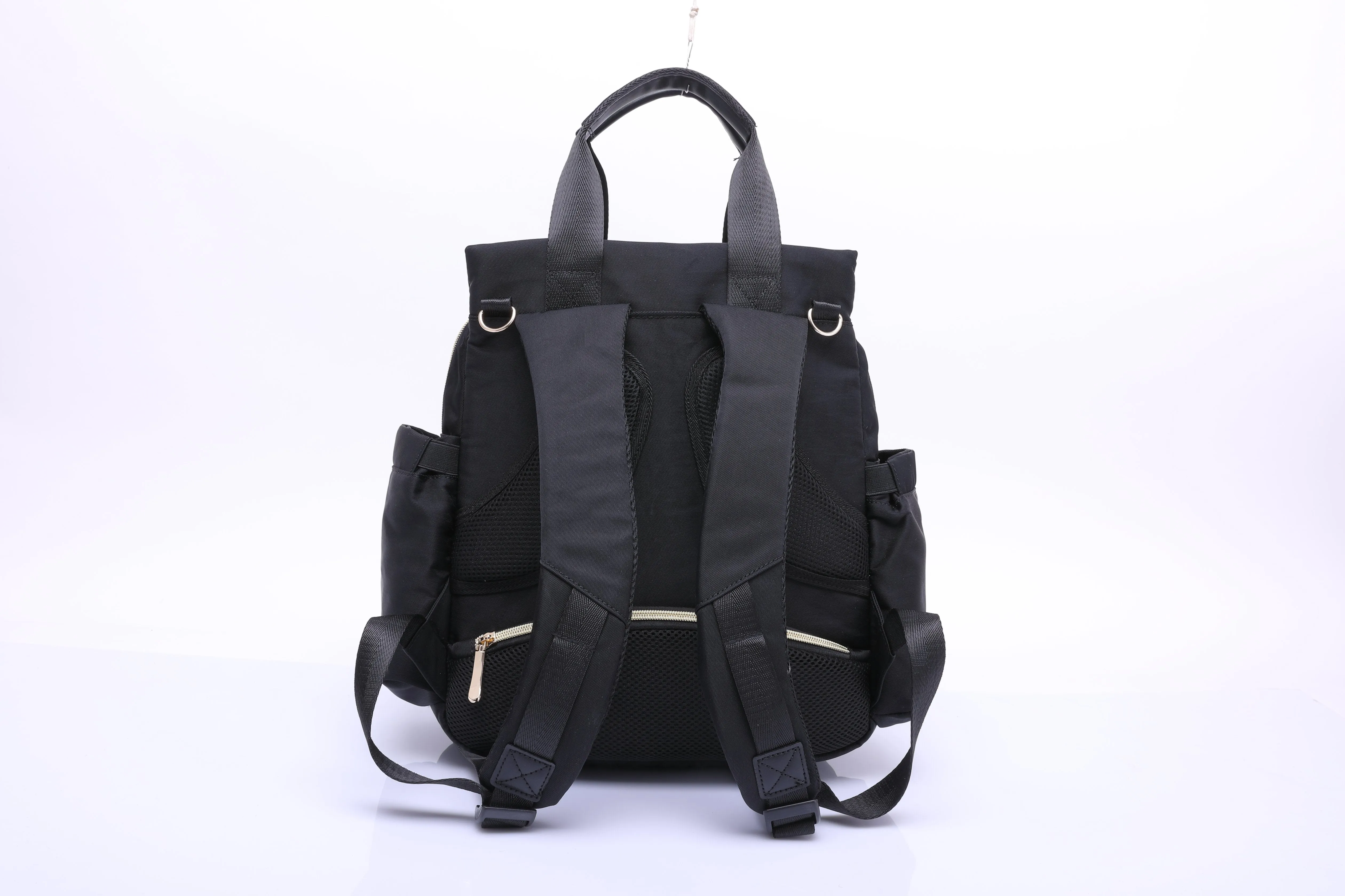 Ebony Black Diaper Bag Pack (Single Pocket in Front)