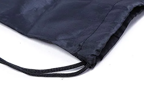 Electomania Polyester Drawstring Water Resistant Backpack Gym Bag (Black)