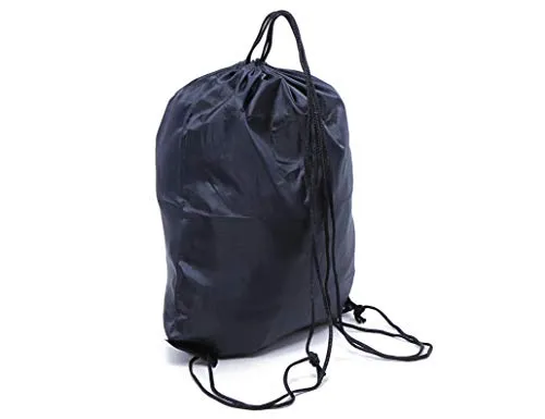 Electomania Polyester Drawstring Water Resistant Backpack Gym Bag (Black)