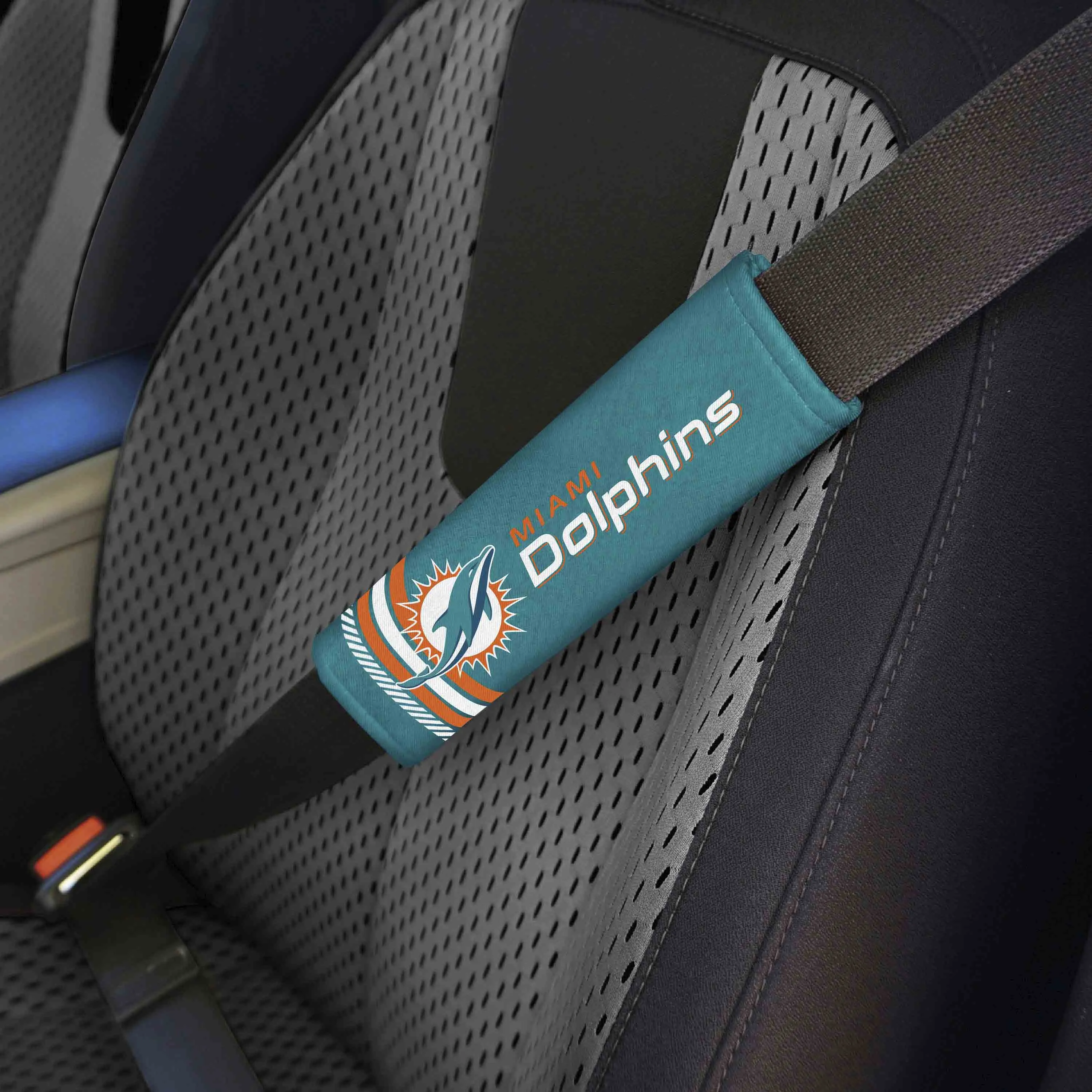 Fanmats Miami Dolphins Team Color Rally Seatbelt Pad - 2 Pieces