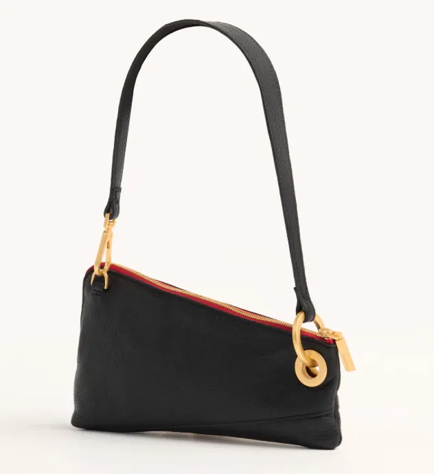 Hammitt Nash Pochette Black With Red Zip