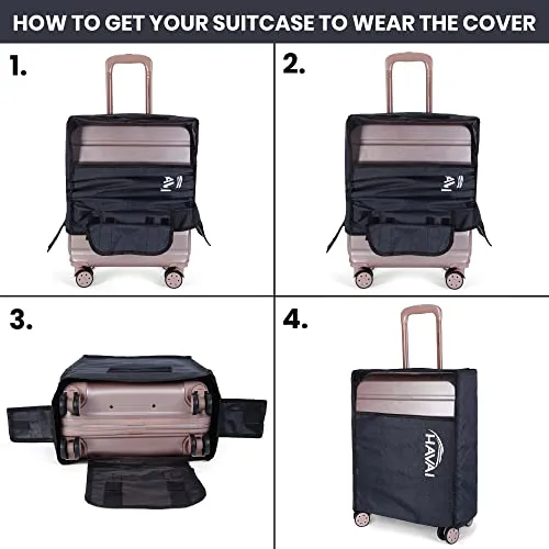 HAVAI Suitcase Storage Protector - Store your suitcase Safely (28 Inch), Navy Blue, Pack of 1