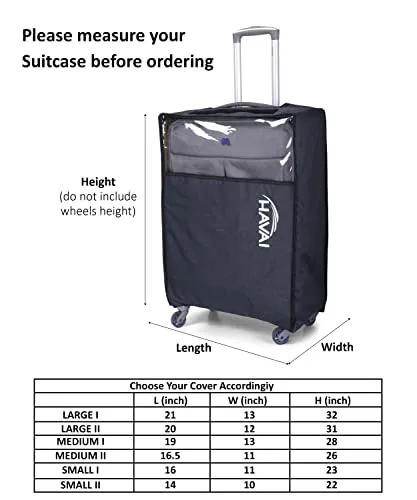 HAVAI Suitcase Storage Protector - Store your suitcase Safely (32 Inch), Navy Blue, Pack of 1