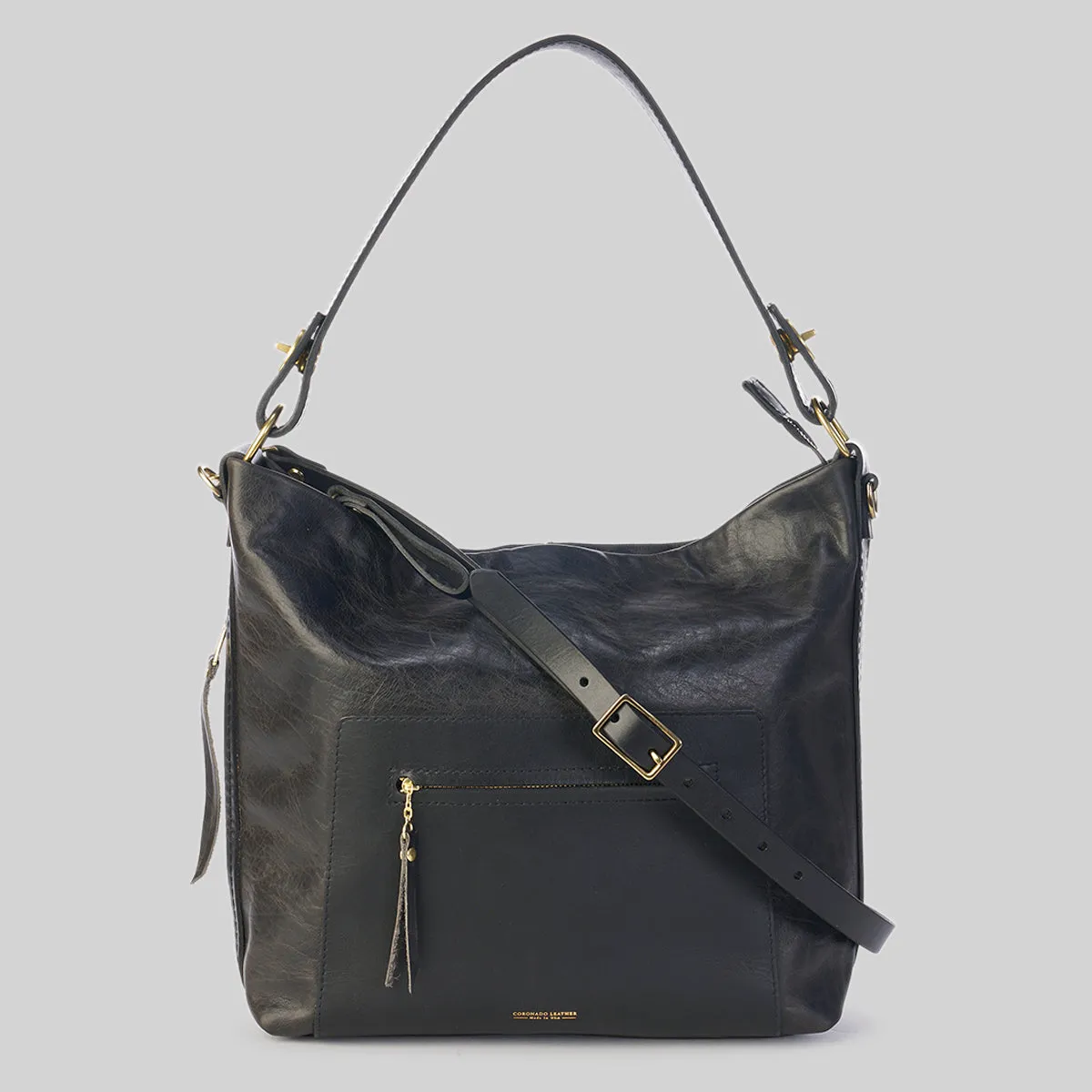 Jean Bison Pocket Hobo | Charcoal