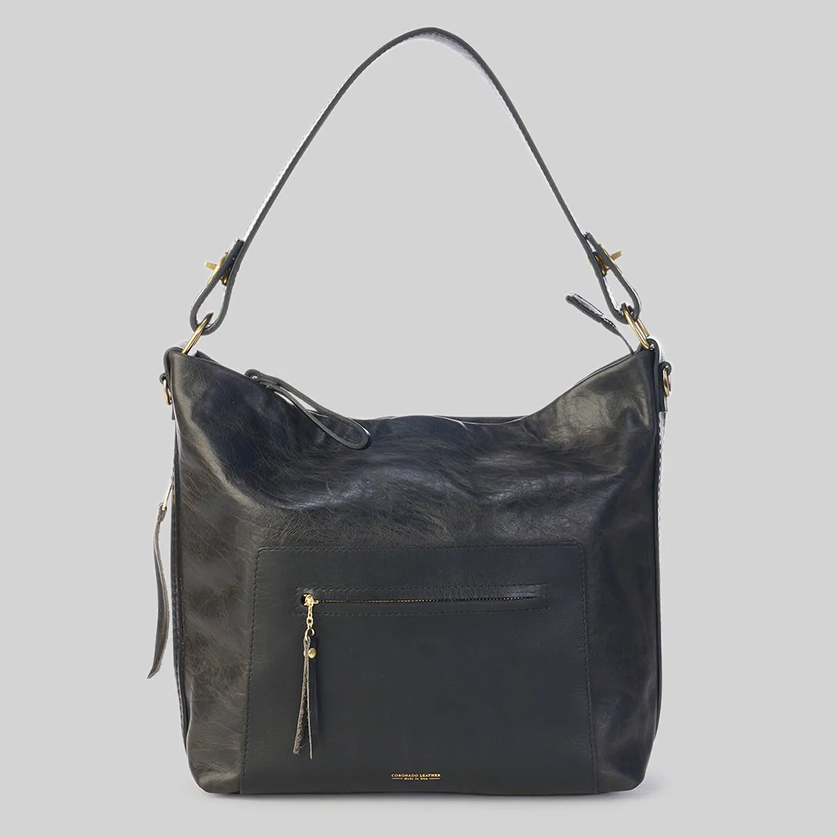 Jean Bison Pocket Hobo | Charcoal