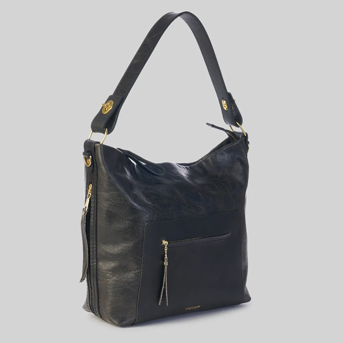 Jean Bison Pocket Hobo | Charcoal