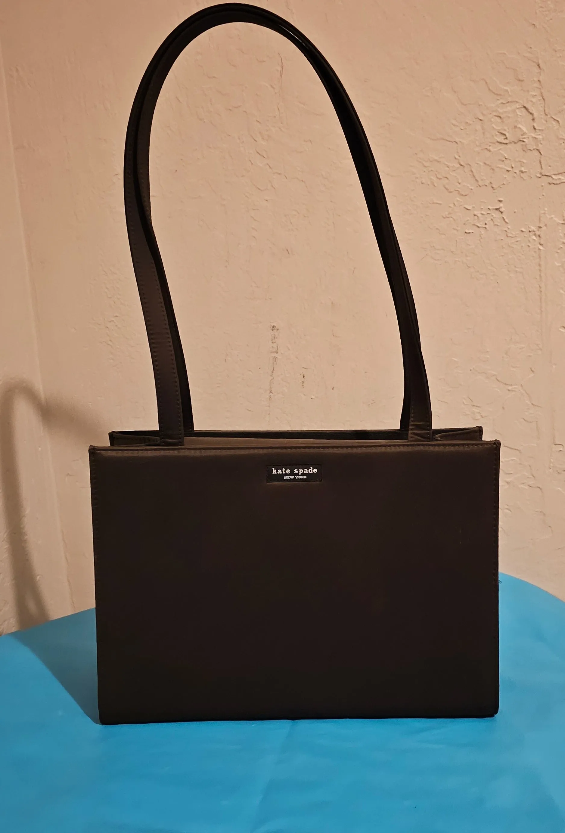 Kate Spade Vintage Iconic Black Sam Box Satchel Tote Shoulderbag with BONUS Wallet