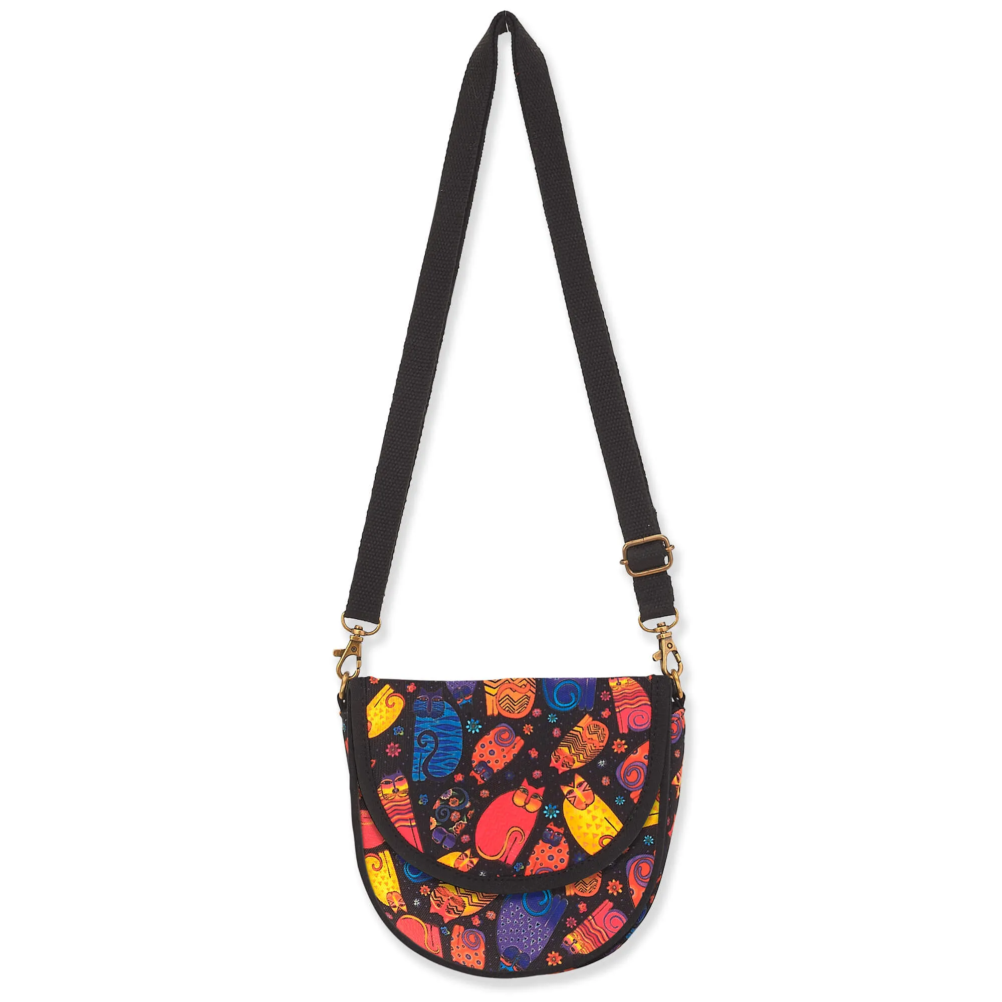 Laurel Burch™ Feline Family Flap Over Cross Body Bag