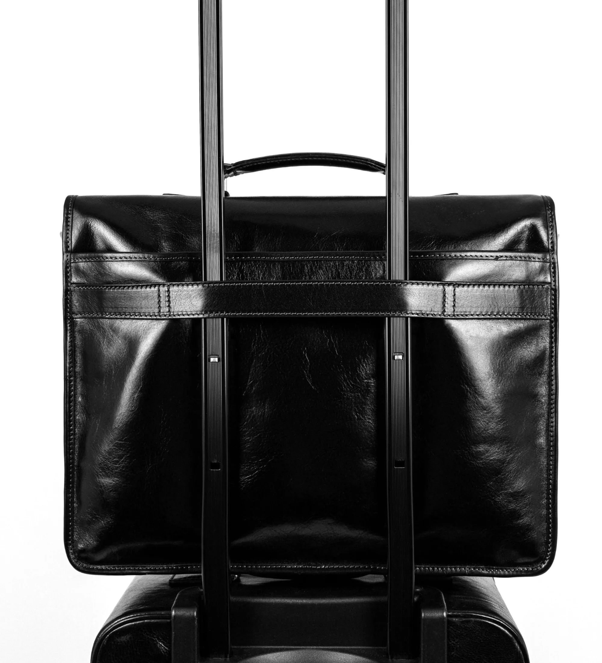 Leather Briefcase Satchel Bag - The Time Machine