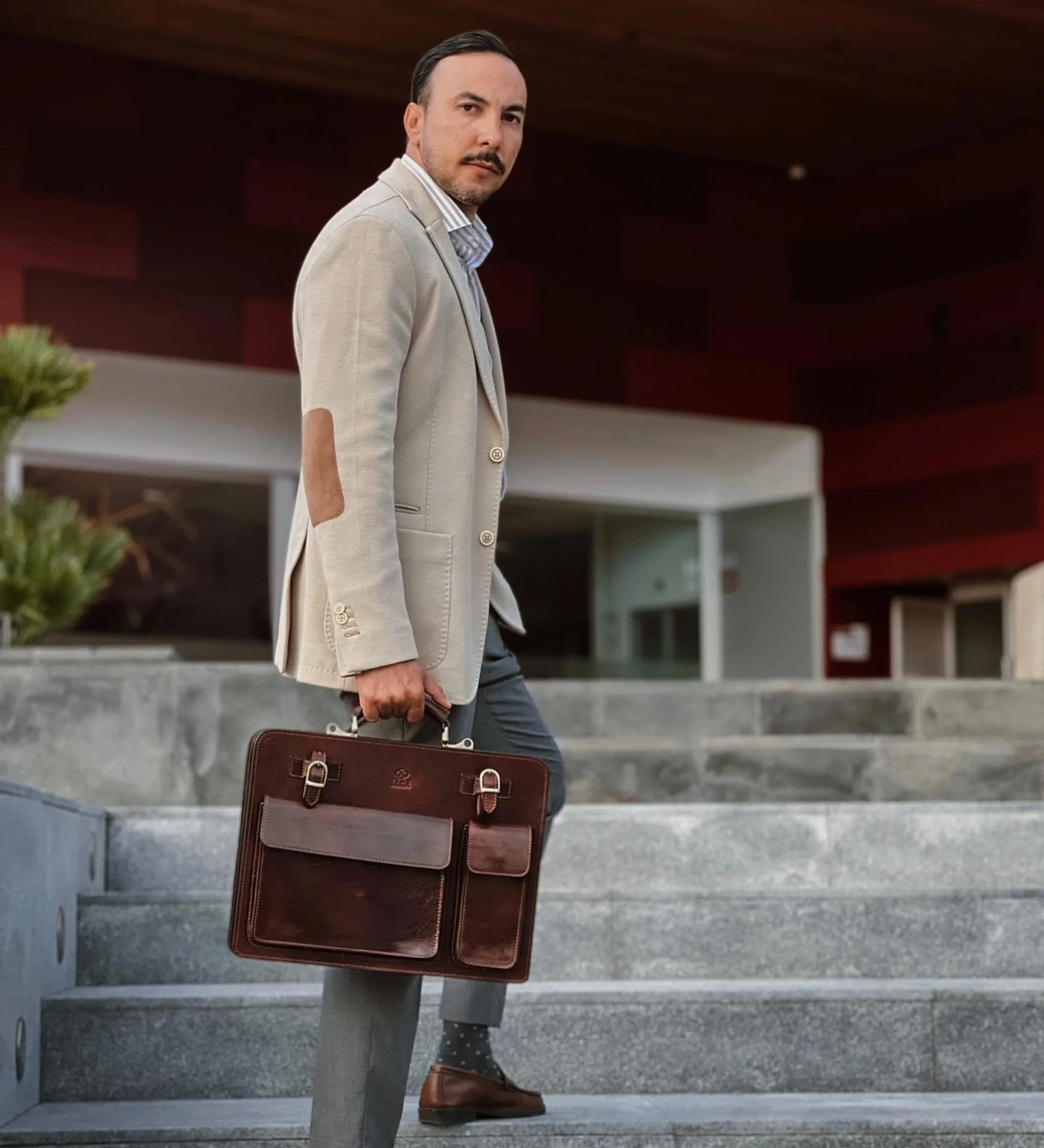 Leather Satchel Bag Briefcase - The Prophet