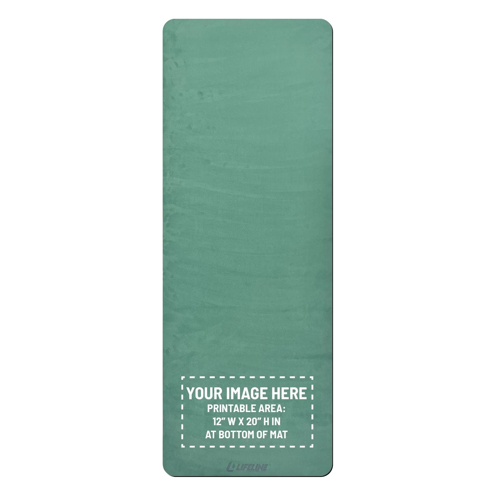 Lifeline Fitness Custom Yoga Mat - Premium Suede Mat - Sage