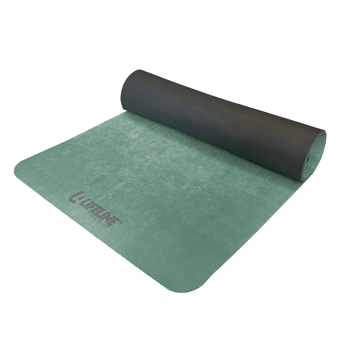 Lifeline Fitness Custom Yoga Mat - Premium Suede Mat - Sage