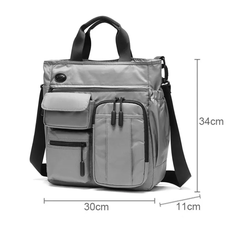 Lightweight Casual Multi-Compartment Laptop Handbag Large Capacity Messenger Bag(Black)