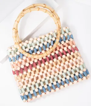 Multicolor Beaded Handbag