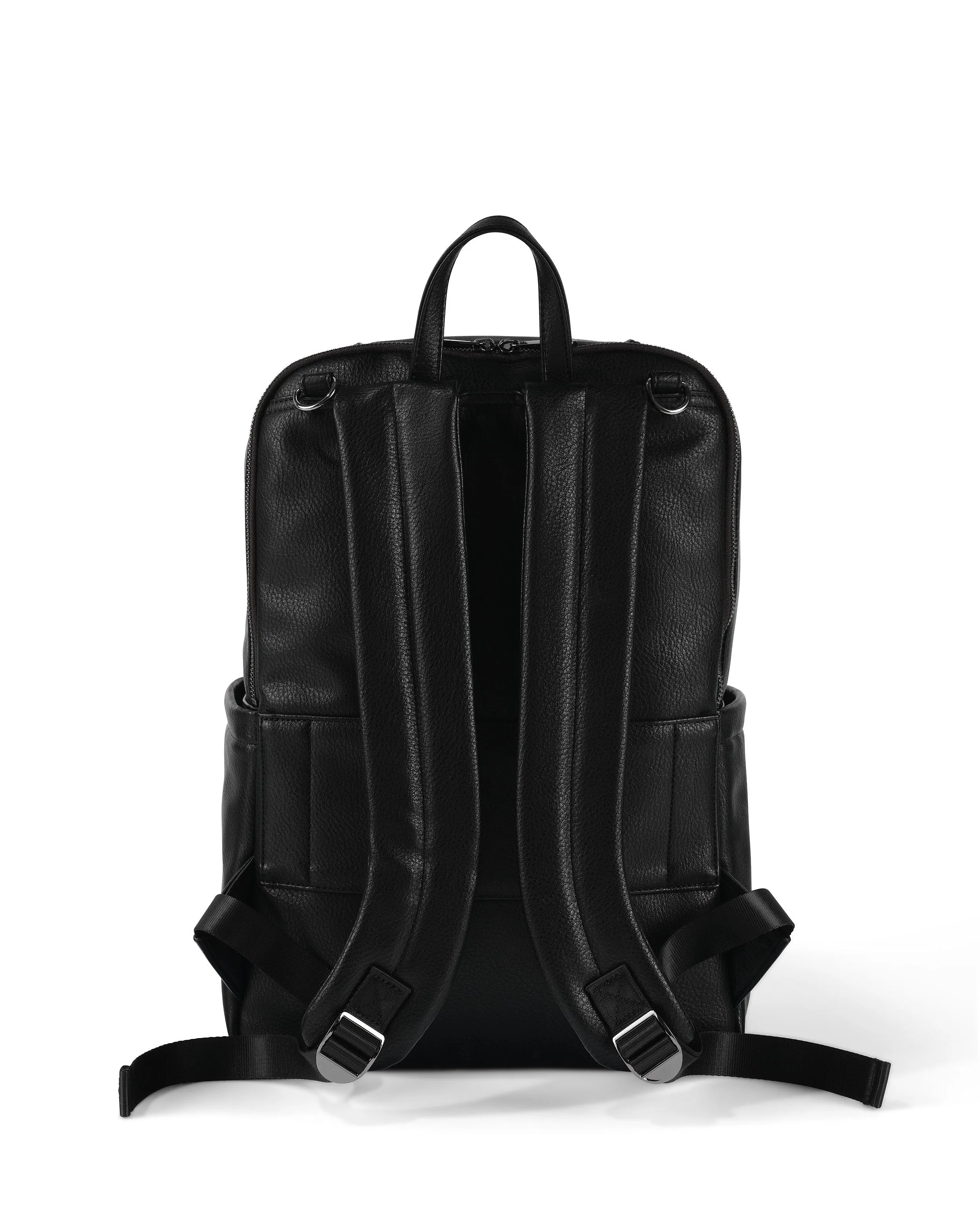 Oioi Multitasker Diaper Backpack - Black Vegan Leather