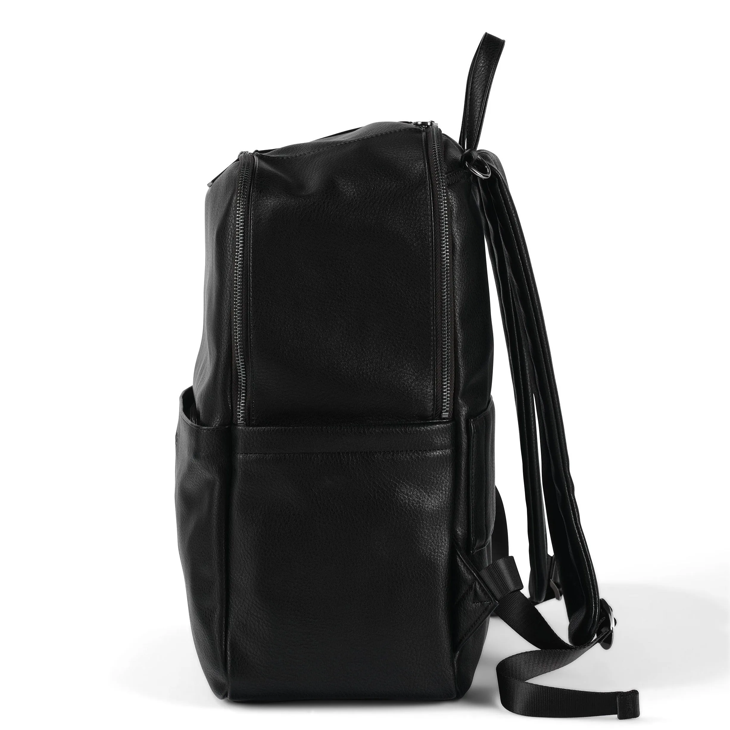 Oioi Multitasker Diaper Backpack - Black Vegan Leather