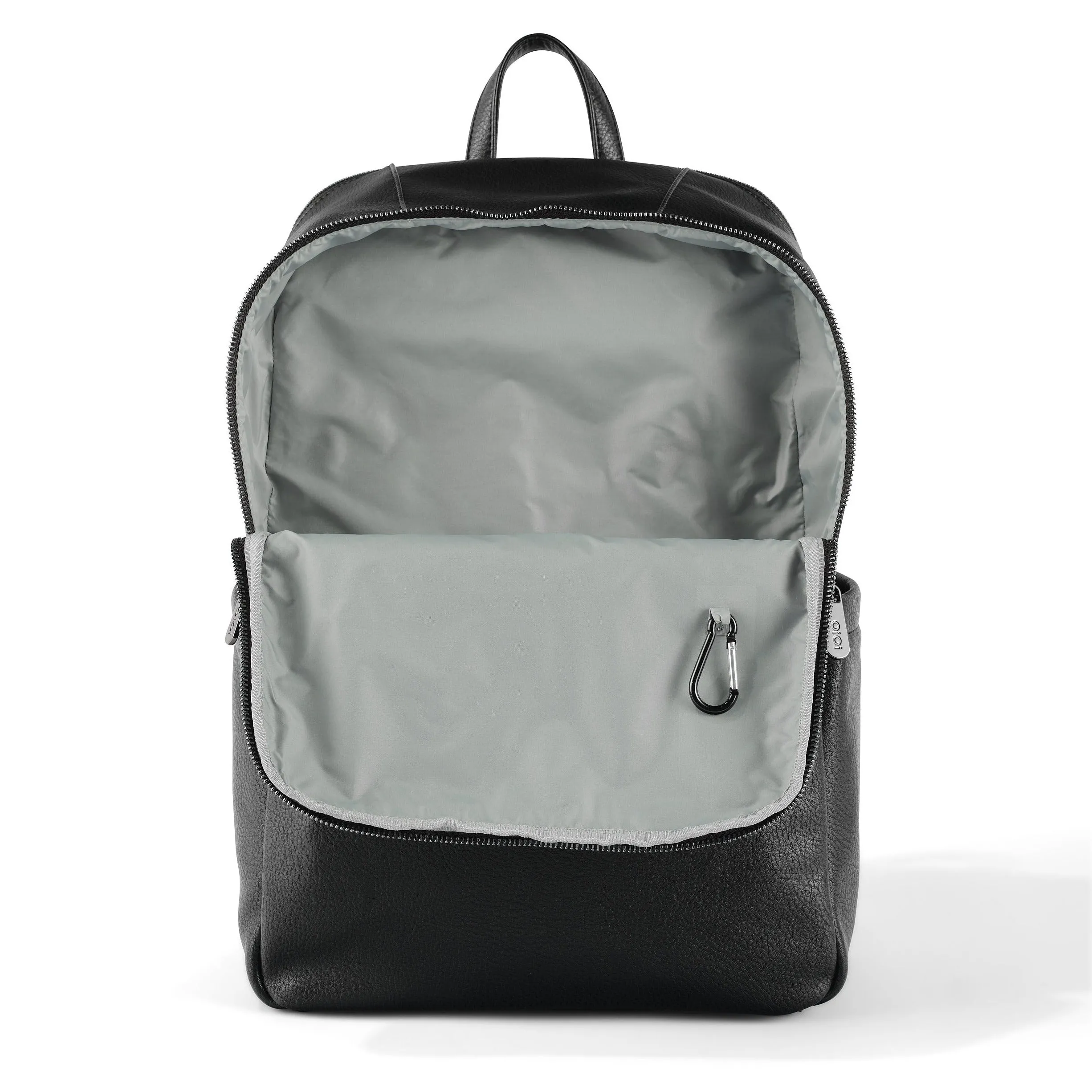 Oioi Multitasker Diaper Backpack - Black Vegan Leather