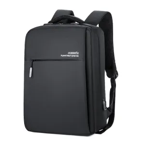 OUMANTU 9002A Business Laptop Bag Men Casual Backpack with External USB Port(Black)