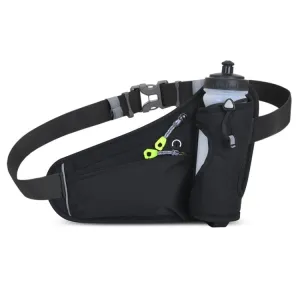 Outdoor Sports Mountaineering Water Bottle Waist Bag(Black)