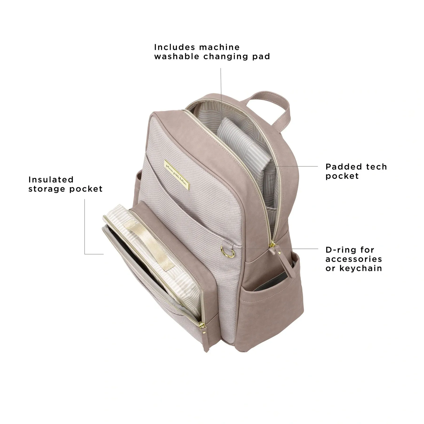 Petunia Pickle Bottom - Sync Backpack - Grey Matte Cable Stitch