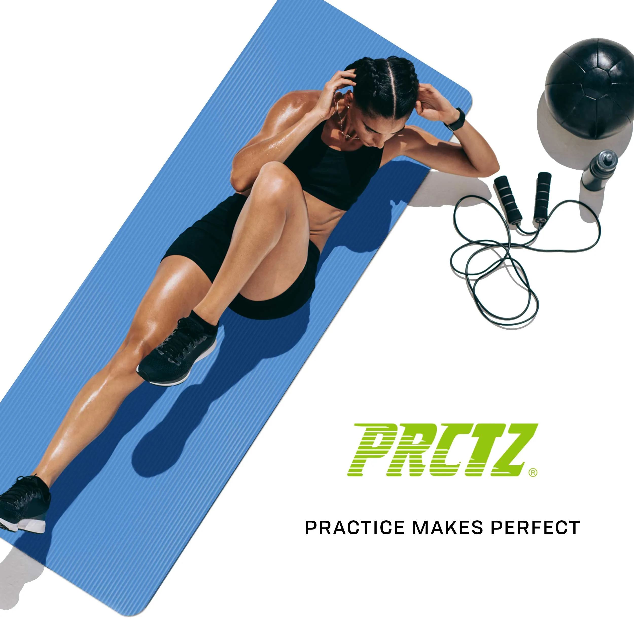 PRCTZ Essential 12mm NBR Exercise Fitness Mat