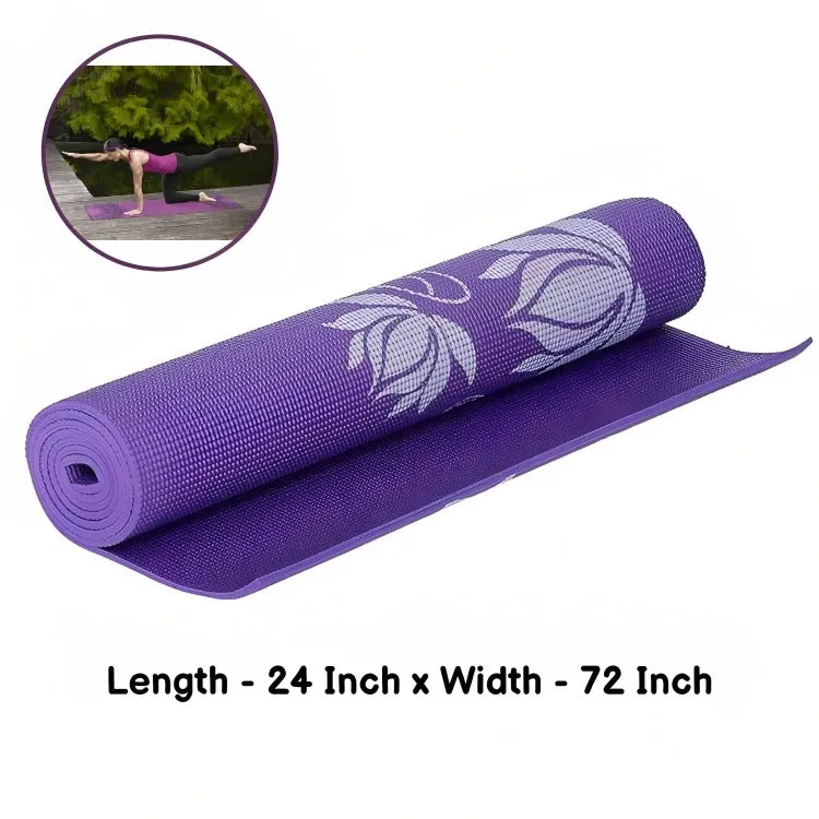 PVC Yoga Mat (Assorted Color, Printed Pattern)