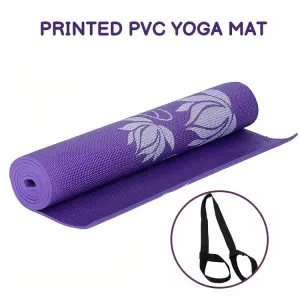 PVC Yoga Mat (Assorted Color, Printed Pattern)