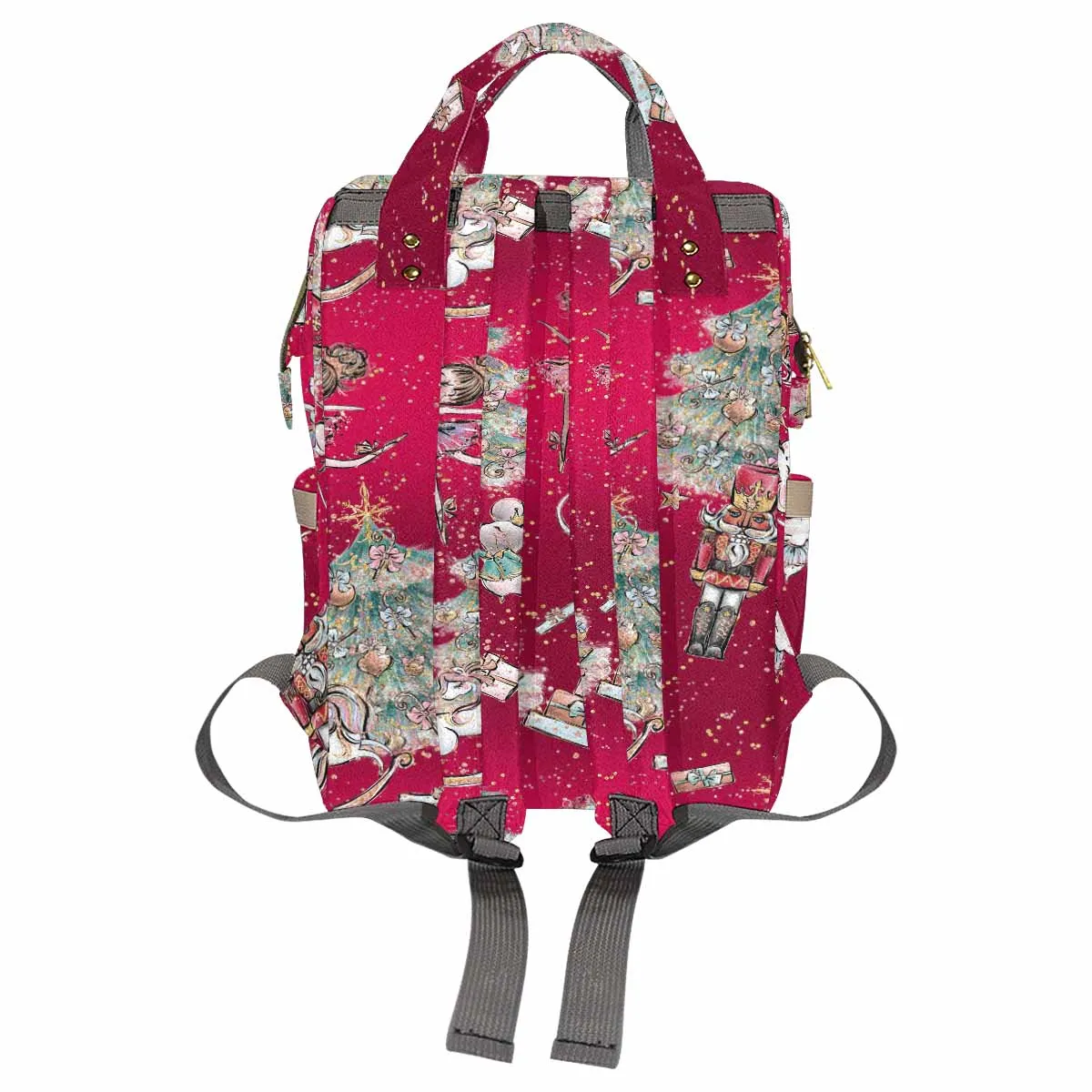 Red Christmas  Diaper Bag Backpack