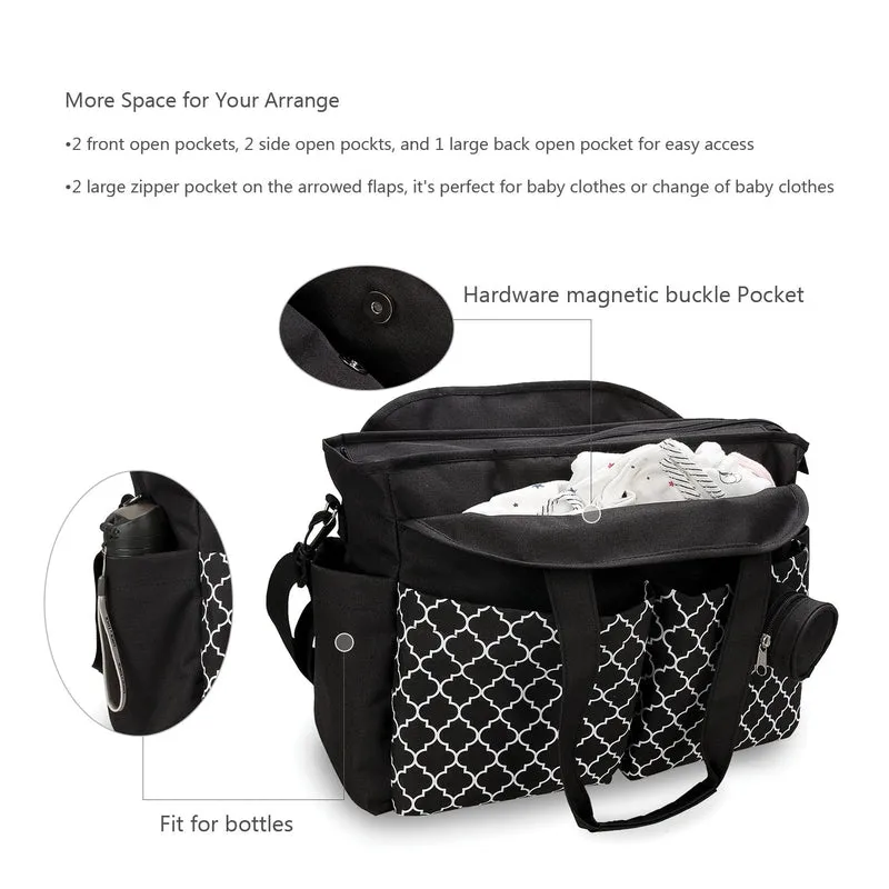 Signature Diaper Bag - Black