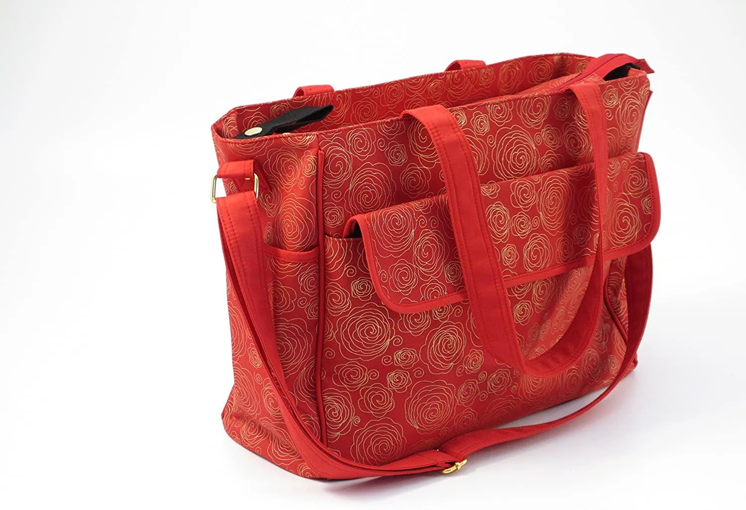 Summer Infant Messenger Diaper Bags Red Gold Swirl - Diaper Bags For Ages 0-24 Months