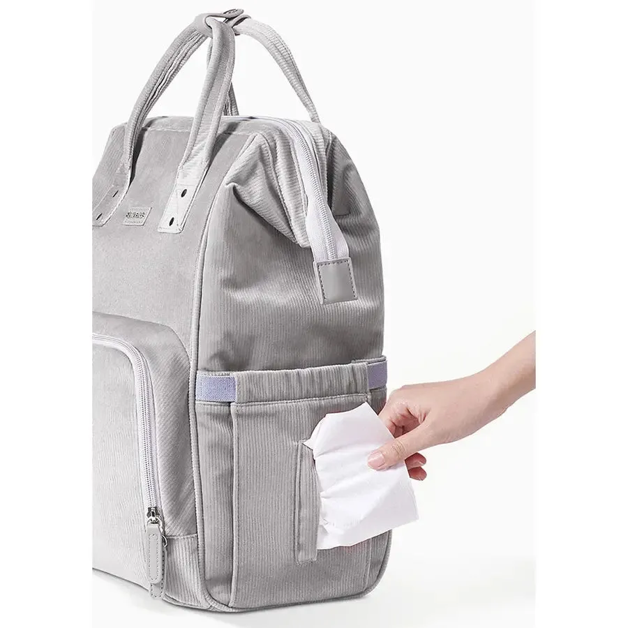 Sunveno Diaper Bag Corduroy (Grey)