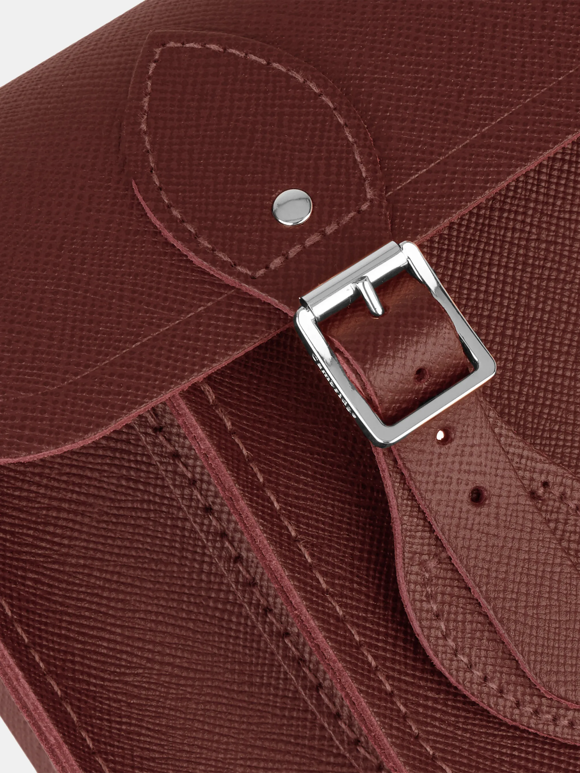 The 11 Inch Satchel - Oxblood Saffiano