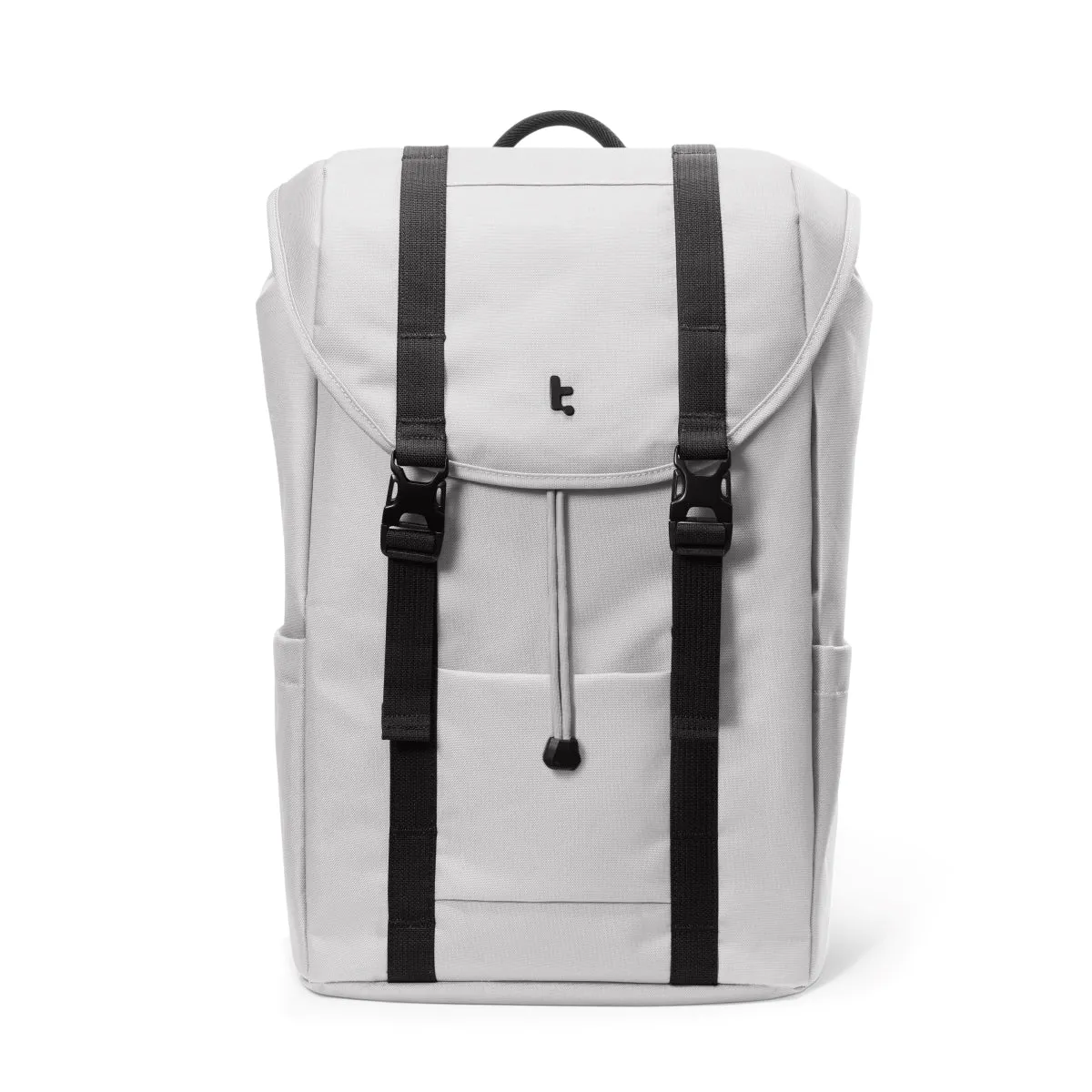 Tomtoc Flap Backpack | 22L Lightweight, Water-Resistant | Fits 13-15.6" Laptops | Light Gray & Yellow