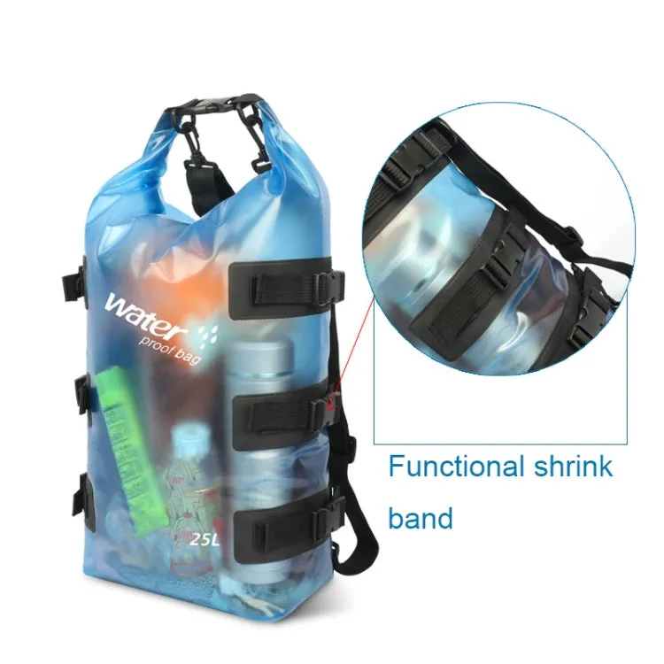 Translucent Waterproof Swimming Backpack Beach Outdoor Water Sports Waterproof Bucket(Blue)