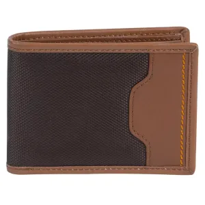 Travelon SafeID Hack-Proof Accent Deluxe Billfold Wallet w- RFID Blocking, Brown