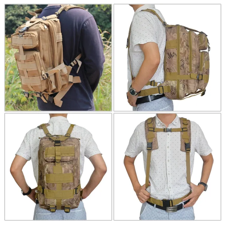 Unisex Outdoor Backpack Camping Hiking Rucksacks Bag(Desert camouflage)